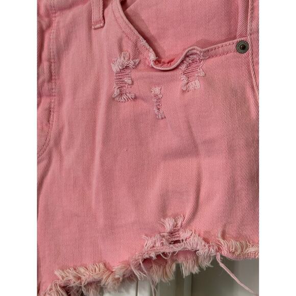 mossimo pink cut off denim shorts plus size 16 - Picture 5 of 5